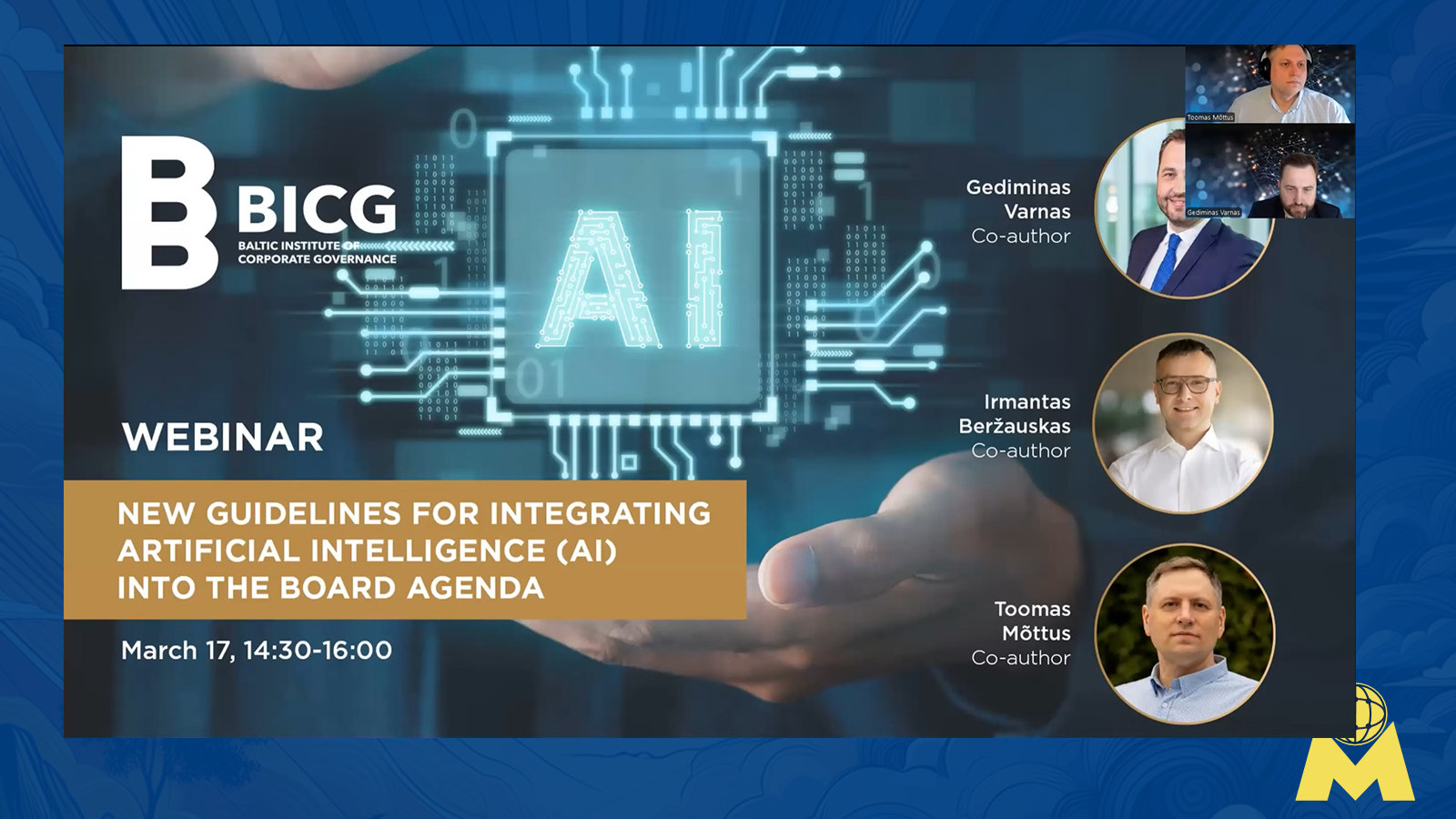 BICG seminar toomas mottus Gediminas Varnas Irmantas Beržauskas